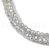 Transparent Electroplate Glass Beads Strands EGLA-H107-01A-B02-3