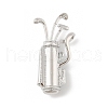 Golf Club Alloy Cubic Zirconia Brooches JEWB-M050-01P-03-1