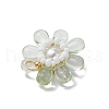 8Pcs 8 Colors Glass Pendants PALLOY-MZ00656-5