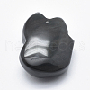 Natural Obsidian Pendants G-P360-05-2