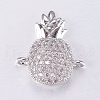 Brass Micro Pave Cubic Zirconia Links ZIRC-E135-05P-1