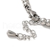 304 Stainless Steel Rhombus Charm Bracelet with Enamel BJEW-B057-10P-4