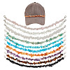Natural & Synthetic Gemstone Chips Baseball Cap Chain AJEW-GO00033-1