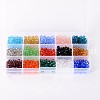 1Box 15 Color Round Glass Beads GLAA-X0011-01-1