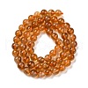 Round Natural Citrine Beads Strands G-K068-12A-6mm-5