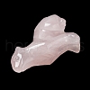 Natural Rose Quartz Carved Healing Wolf Figurines G-H288-03-10-5