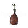 Natural Mahogany Obsidian Pendant Decorations PALLOY-PH01401-08-1