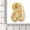 Brass Cubic Zirconia Pendants KK-M295-13G-R-3