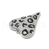 Brass Micro Pave Clear Cubic Zirconia Pendants KK-L228-43B-P-2