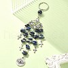 Flat Round with Eye Alloy Pendant Keychains KEYC-JKC00544-03-3