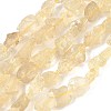 Raw Rough Natural Lemon Quartz Beads Strands G-M453-D05-2