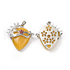 Natural Topaz Jade Pendants G-P496-02P-05-2