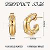 Cubic Zirconia C-shape Stud Earrings JE944A-3