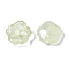 Transparent Spray Painted Imitation Jade Glass Beads GLAA-Q089-003-E002-4