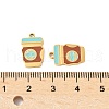 304 Stainless Steel Enamel Charms STAS-R168-01B-G-3