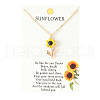 Sunflower Alloy Enamel Pendant Necklaces FS-WG66ADB-02-2
