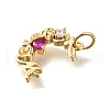 Brass Micro Pave Cubic Zirconia Pendants KK-U072-08G-2
