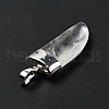 Natural Quartz Crystal Pendants G-P474-04S-07-4