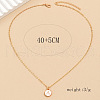 Alloy White Enamel Disc with Initial Pendant Necklaces for Women WG552C5-01-4