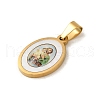 Ion Plating(IP) 304 Stainless Steel Pendants STAS-C103-03G-04-2