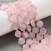 Natural Rose Quartz Beads Strands G-P534-A05-01-2
