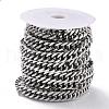 Tarnish Resistant 304 Stainless Steel Cuban Link Chains CHS-E018-13P-C-3