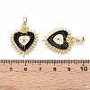 Brass Micro Pave Cubic Zirconia Pendants KK-N257-01B-G-3