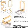 Unicraftale 6 Pairs 2 Colors 304 Stainless Steel Huggie Hoop Earrings STAS-UN0025-25-5