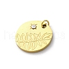304 Stainless Steel Crystal Rhinestone Pendants STAS-E550-15G-2