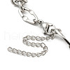 304 Stainless Steel Oval Link Chains Bracelets for Men & Women BJEW-D042-18P-3