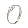 Brass Adjustable Rings for Women RJEW-R005-05P-5