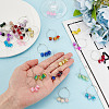 48Pcs 24 Colors Brass Wine Glass Charms AJEW-GO00002-4