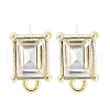 Alloy Glass Rhinestone Stud Earring Finding Accessories FIND-U006-12G-02-1