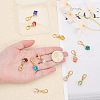 CHGCRAFT 2 Sets Cube Glass Pendant Decoration HJEW-CA0001-34-3