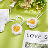 Sunflower Wool Braided Pendant Decorations AJEW-WH0258-857A-4