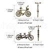 8Pcs 4 Styles Tibetan Style Alloy Pendants FIND-FS0002-59-4