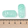 Spray Painted Transparent Glass Connector Charms X1-GLAA-H035-06K-3