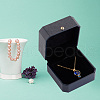 CALFOVERA 2Pcs PU Leather Necklace Gift Boxes LBOX-CL0001-02-4