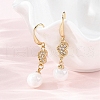 Brass Micro Pave Cubic Zirconia Dangle Earrings EJEW-F362-02G-5