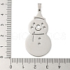 Christmas Theme 304 Stainless Steel Pendants STAS-Q005-01P-03-3