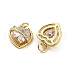 Brass Micro Pave Clear Cubic Zirconia Pendants KK-G490-31B-G-2