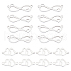 HOBBIESAY 20Pcs 2 Styles 201 Stainless Steel Connector Charms FIND-HY0001-18-1