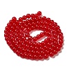 Baking Painted Imitation Jade Glass Round Bead Strands X-DGLA-Q021-8mm-05-3