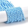 Electroplate Opaque Glass Beads Strands EGLA-A035-P4mm-A08-1