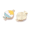 Rack Plating Alloy Enamel Pendants ENAM-N056-348A-2