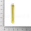 Electroplated Natural Quartz Pendants G-P315-B01-02P-3