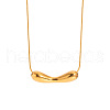 Elegant Stainless Steel Peanut-Shaped Pendant Necklaces PE9238-1-2