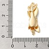 Brass Micro Pave Clear Cubic Zirconia Fold Over Clasps KK-S382-12G-02-3
