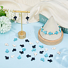 9 Strands 3 Colors Synthetic Turquoise Beads Strands G-HS0001-07-5