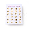 304 Stainless Steel Tiny Airplane Stud Earrings with 316 Stainless Steel Pins for Women EJEW-J043-01G-3